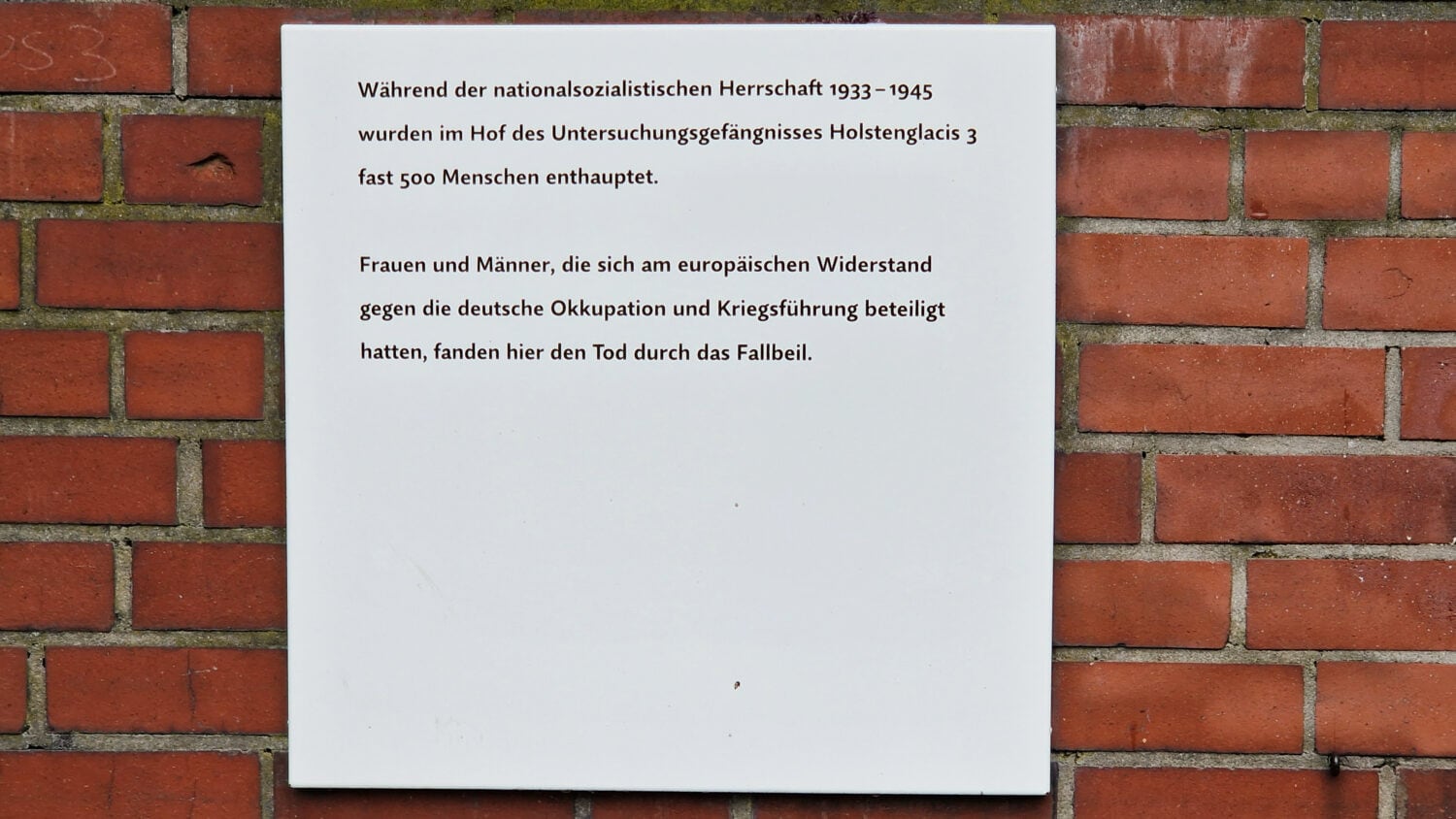 Gedenktafel mit Infotext