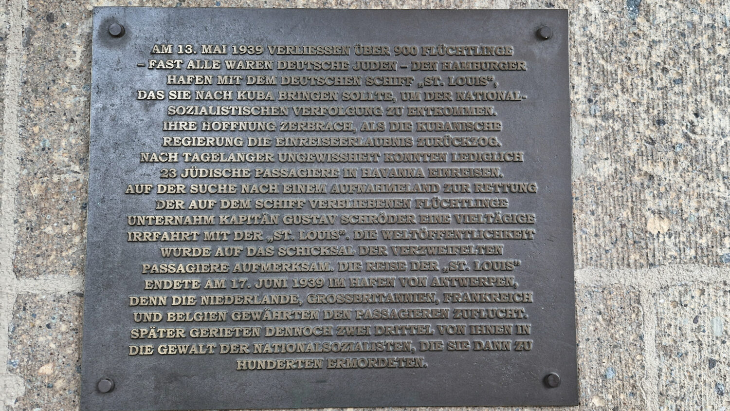 Gedenktafel St. Louis