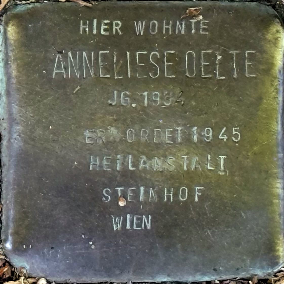 Stolperstein Anneliese Oelte