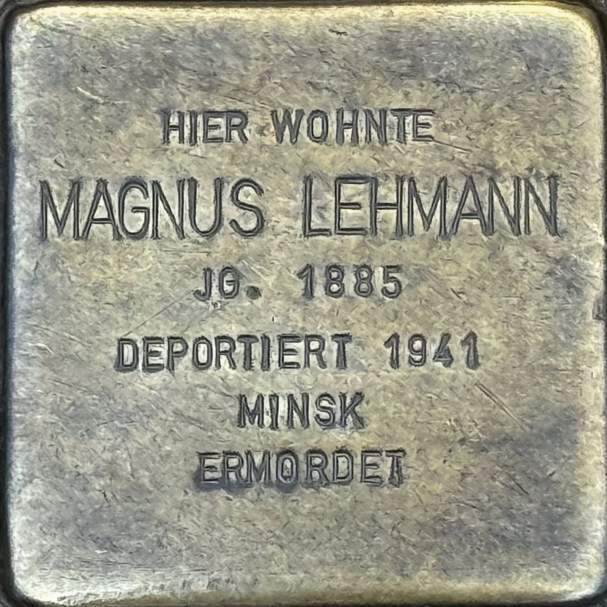 Stolperstein Magnus Lehmann