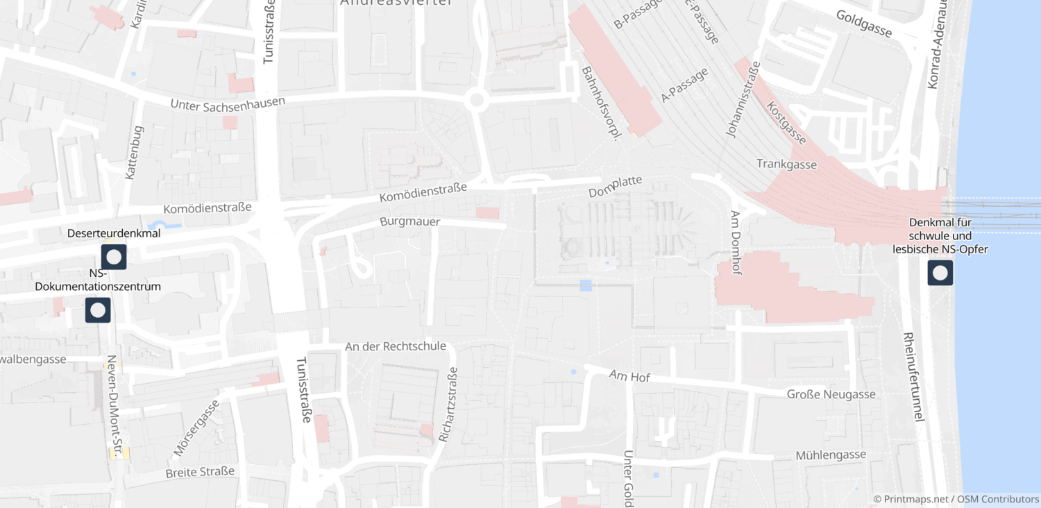 Gedenkorte in Köln Altstadt-Nord