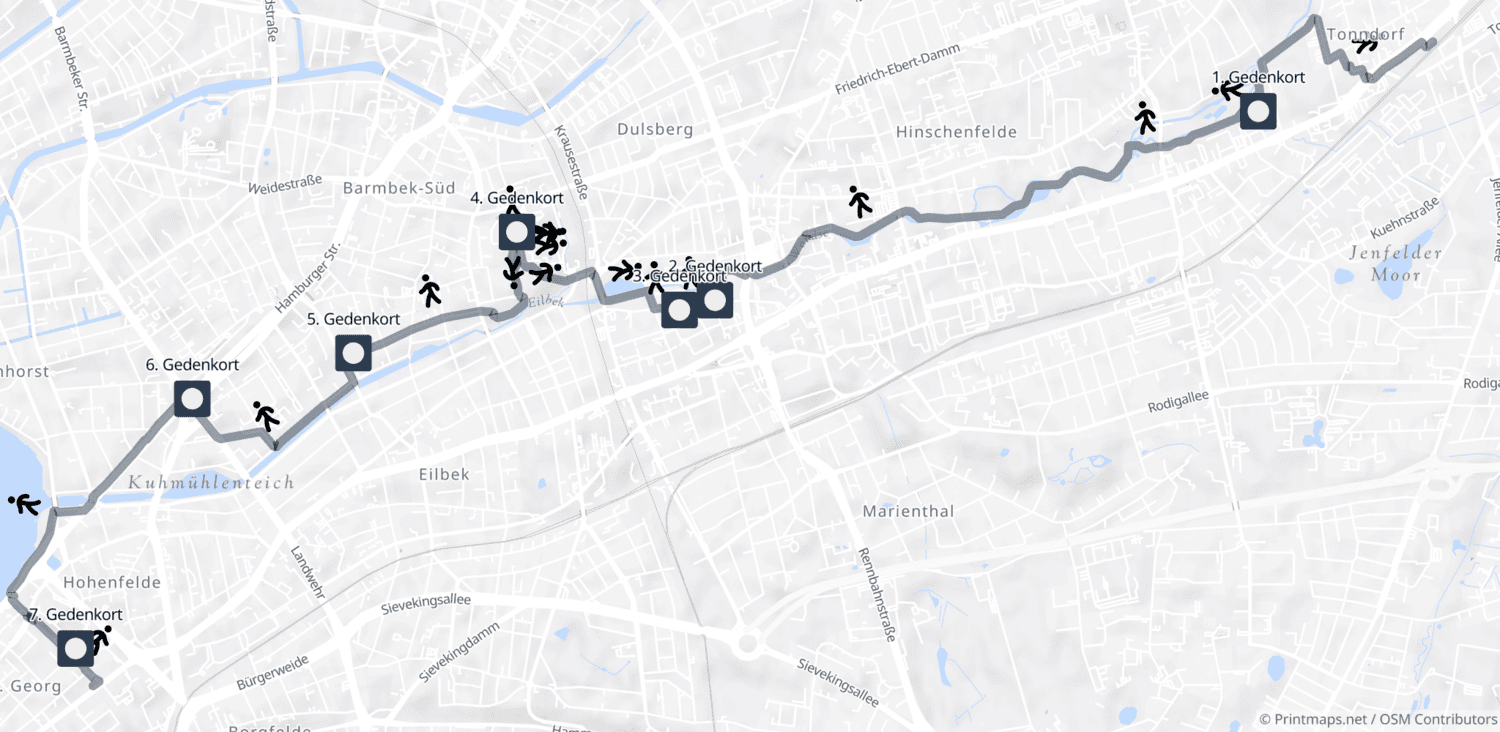 Gedenkstätten-Spaziergang Tonndorf bis St. Georg