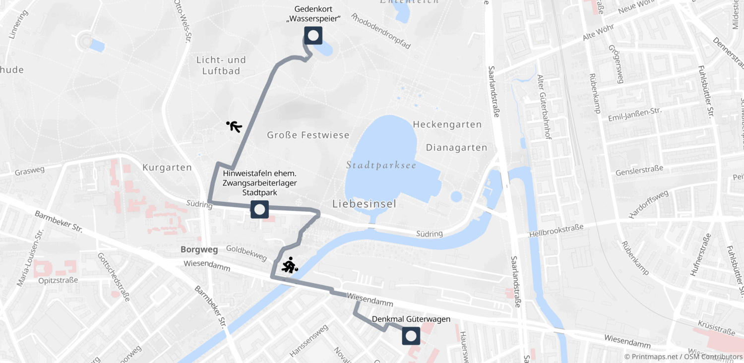 Gedenkstättenspaziergang am Hamburger Stadtpark