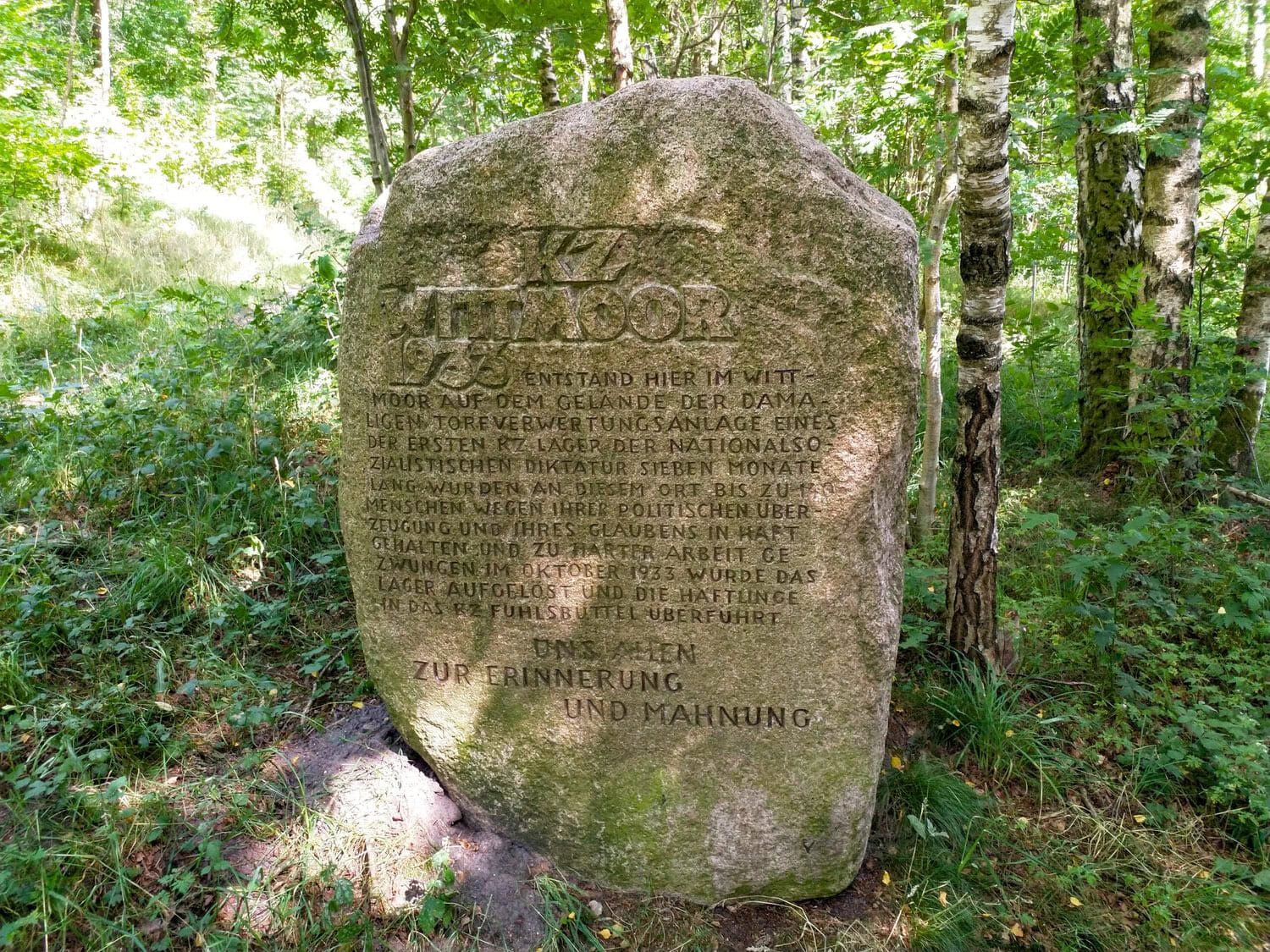 Gedenkstein KZ Wittmoor