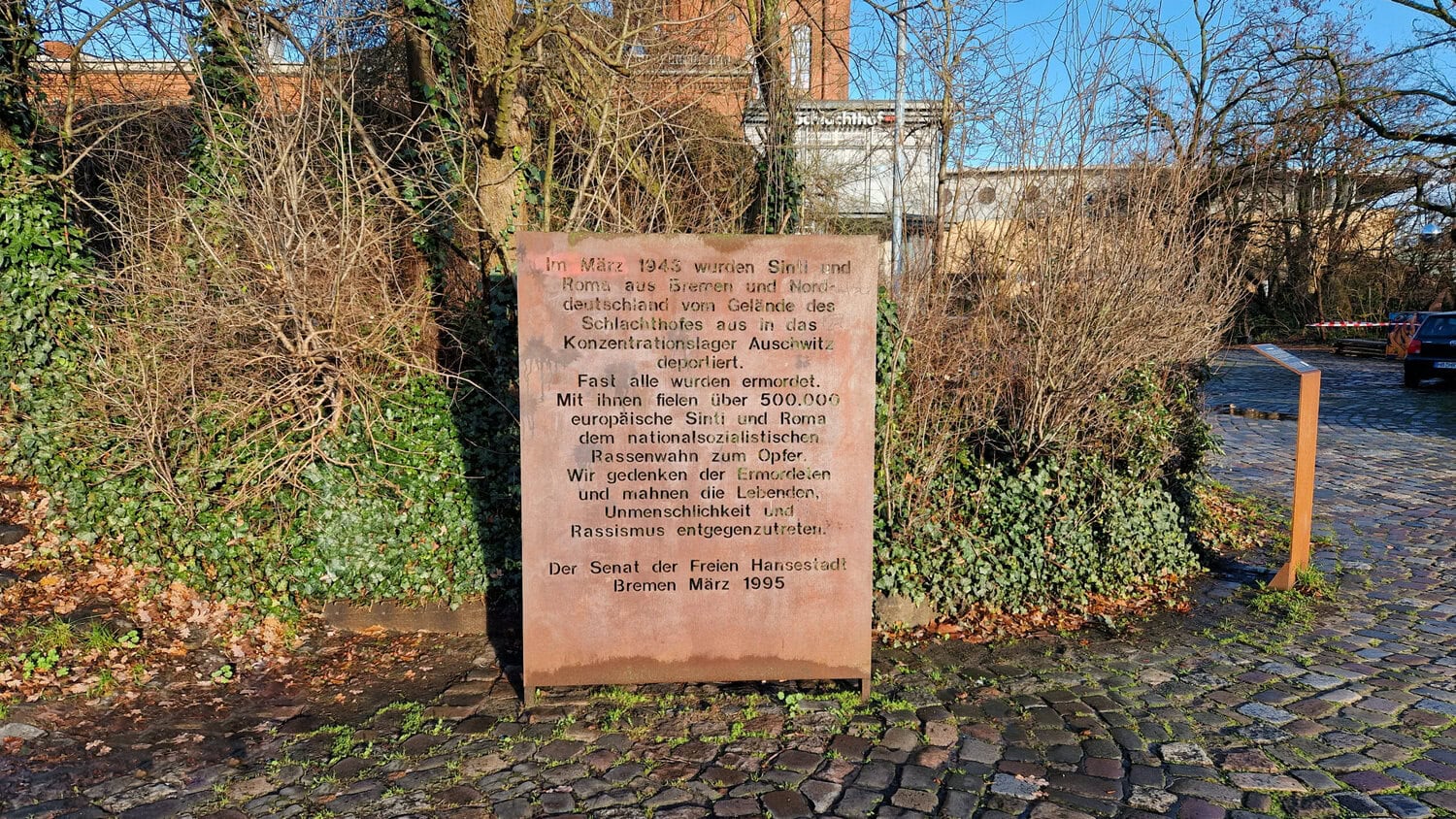 Gedenktafel für Sinti und Roma aus Bremen