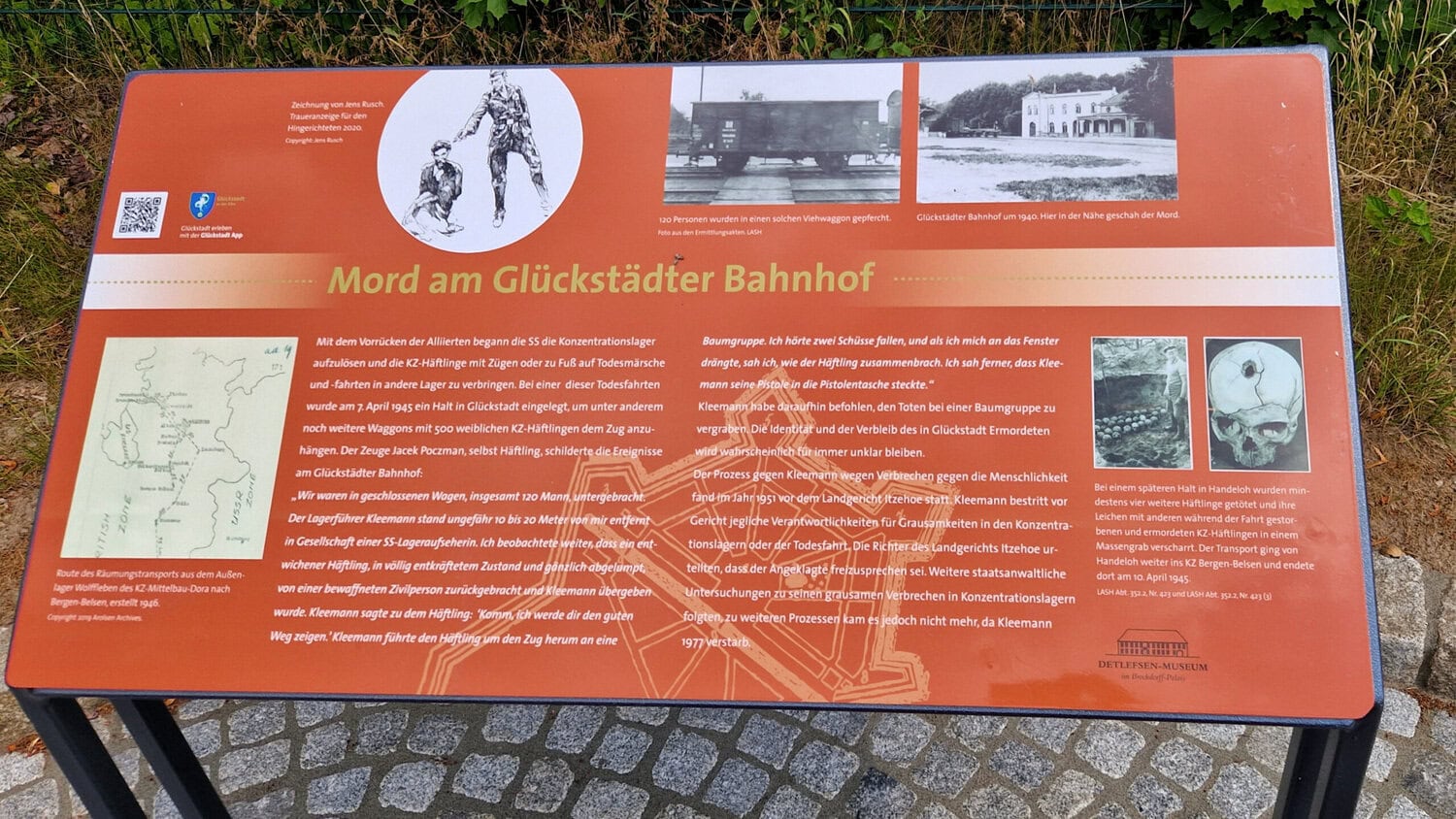 Gedenktafel Mord am Glückstädter Bahnhof