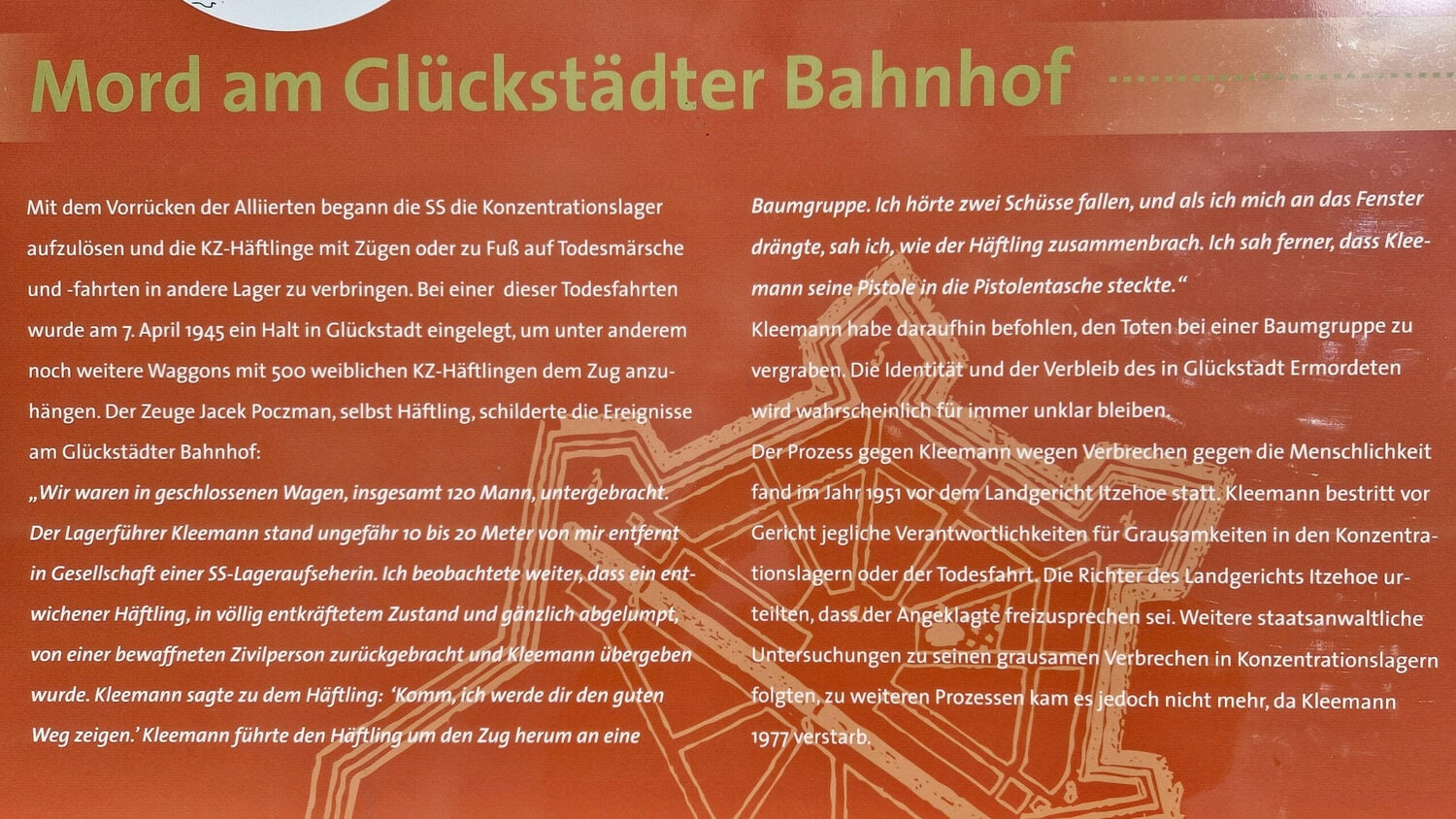 Geschichte zum Mord am Glückstätter Bahnhof