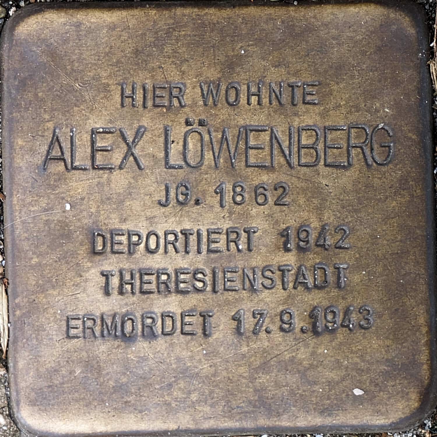 Stolperstein Alex Löwenberg