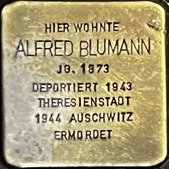 Stolperstein Alfred Blumann