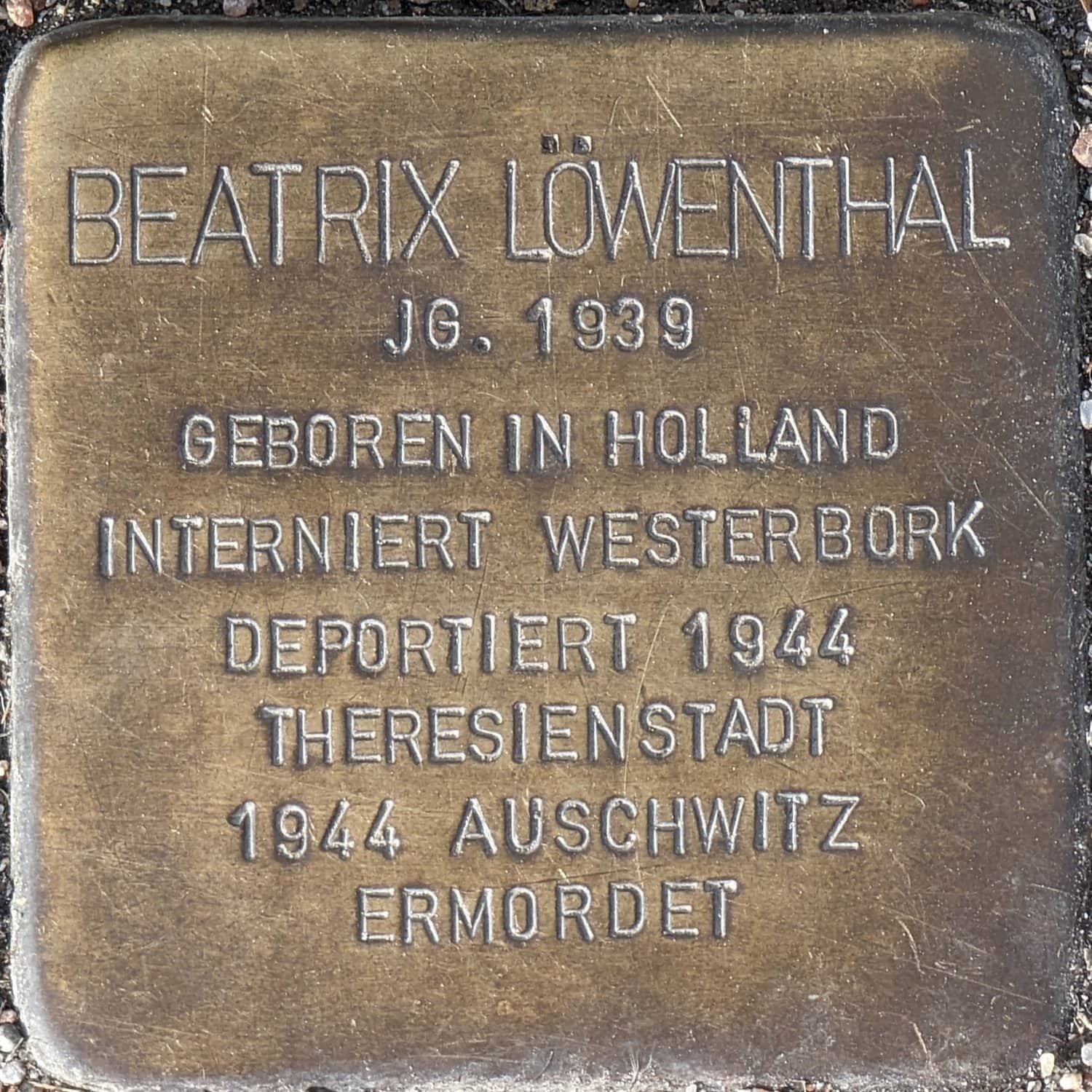 Stolperstein Beatrix Löwenthal