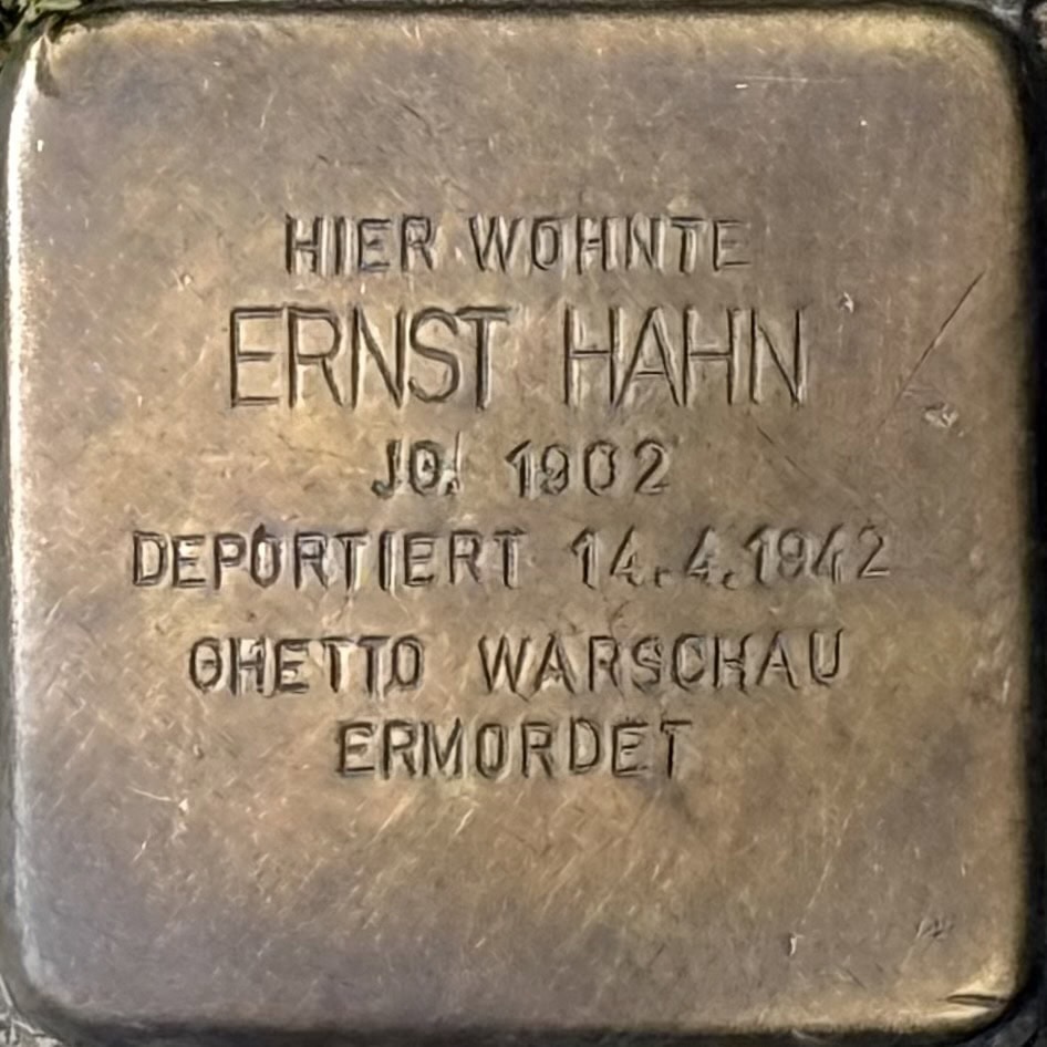 Stolperstein Ernst Hahn