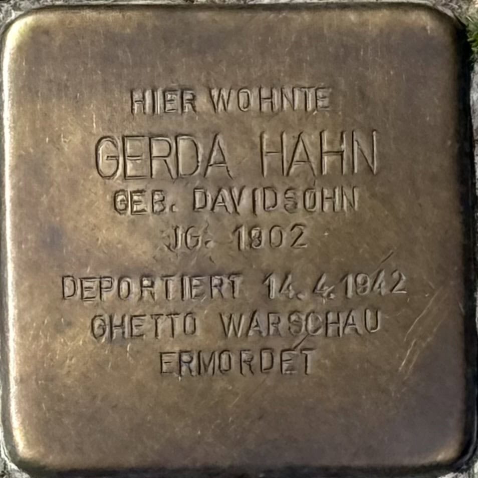 Stolperstein Gerda Hahn