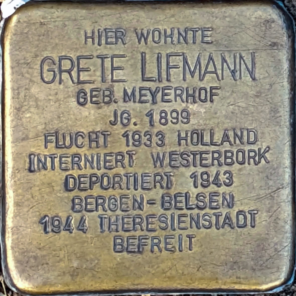 Stolperstein Grete Lifmann