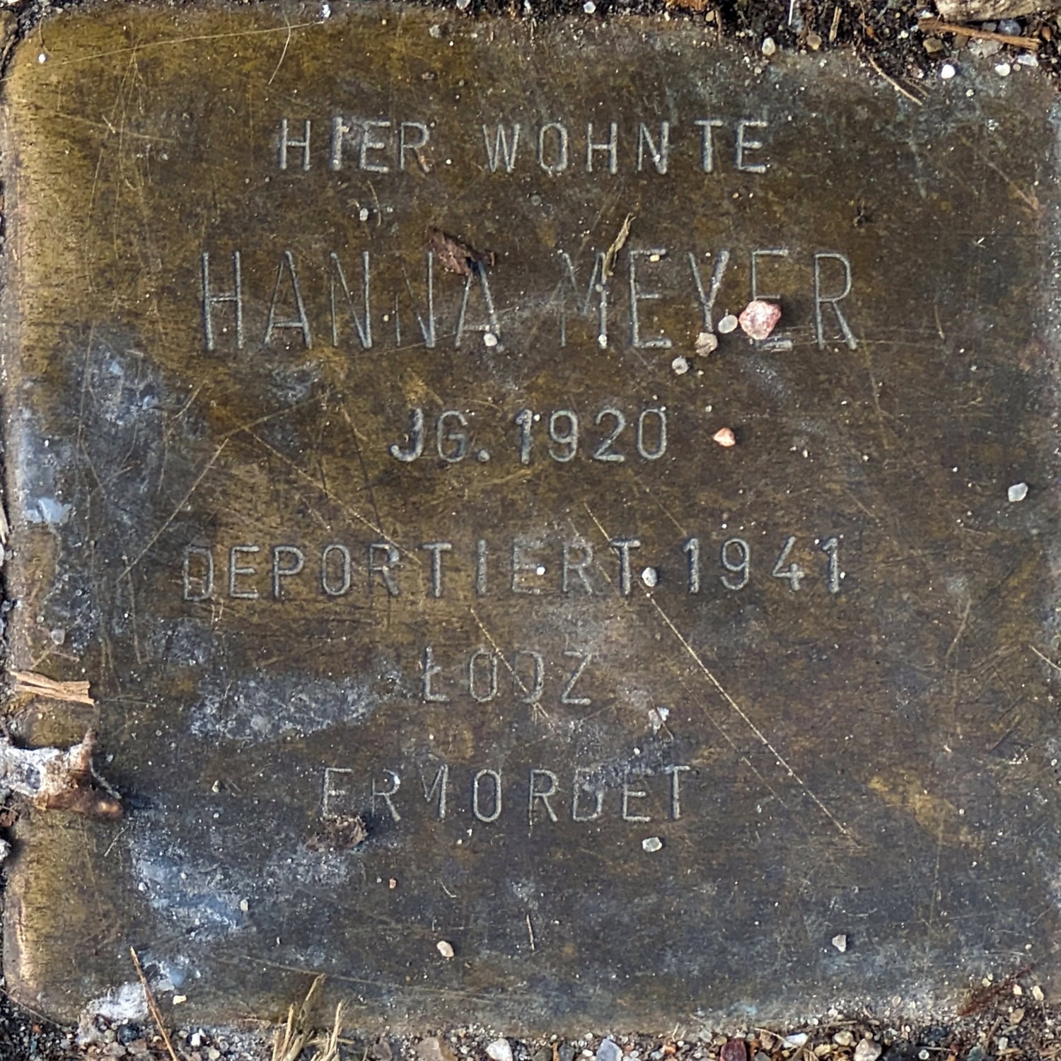 Stolperstein Hanna Meyer