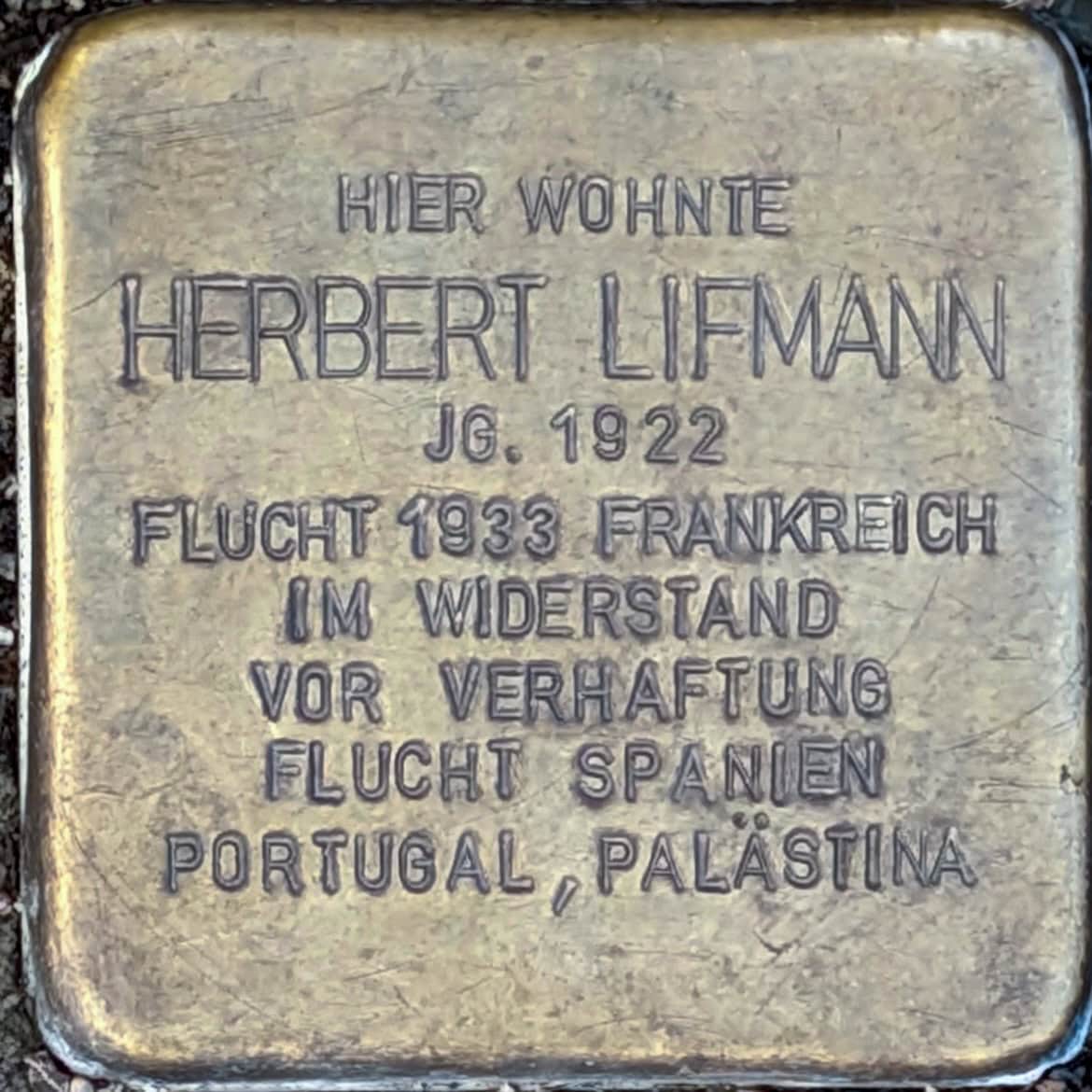 Stolperstein Herbert Lifmann