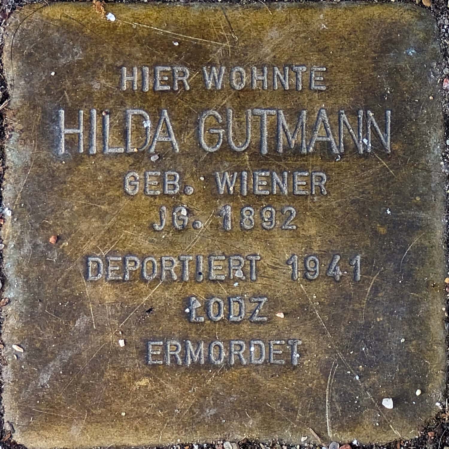 Stolperstein Hilda Gutmann