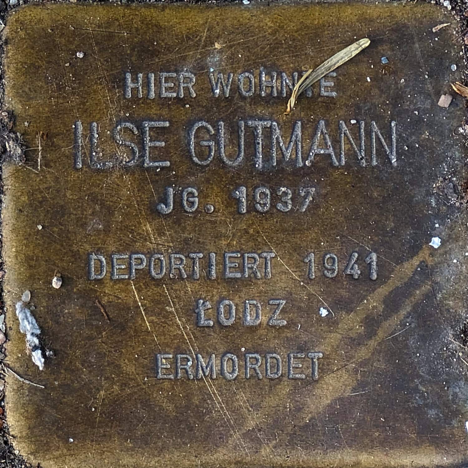Stolperstein Ilse Gutmann