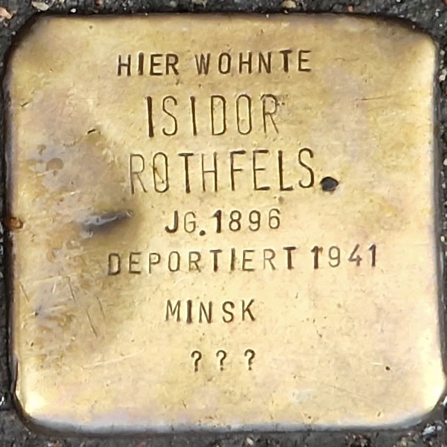 Stolperstein Isidor Rothfels