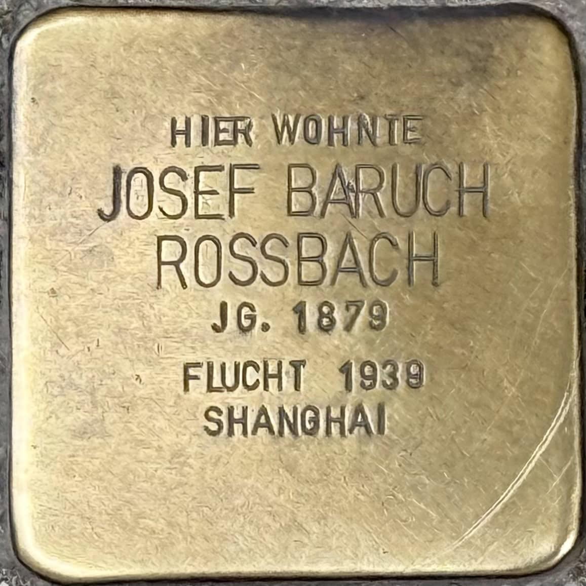 Stolperstein Josef Baruch Rossbach