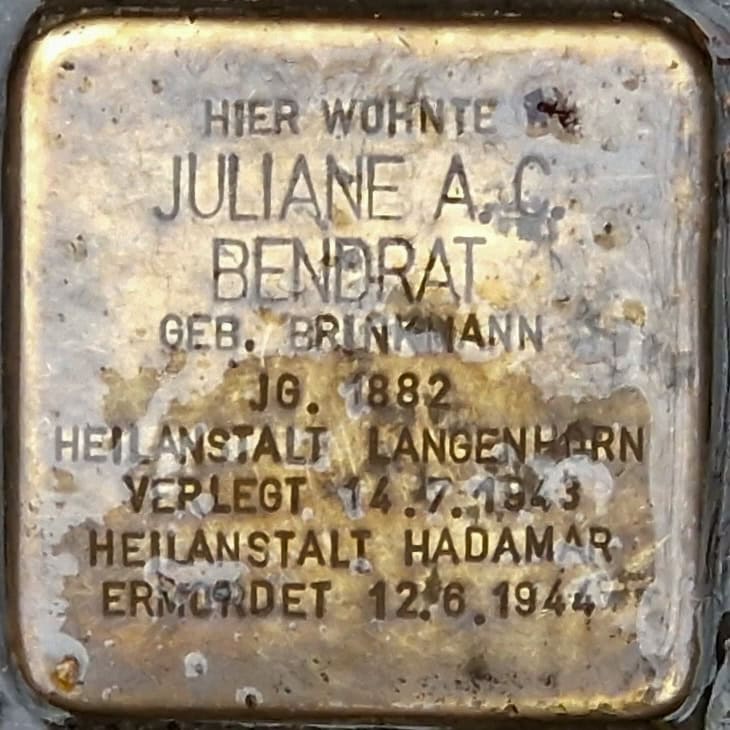 Stolperstein Juliane A. C. Bendrat