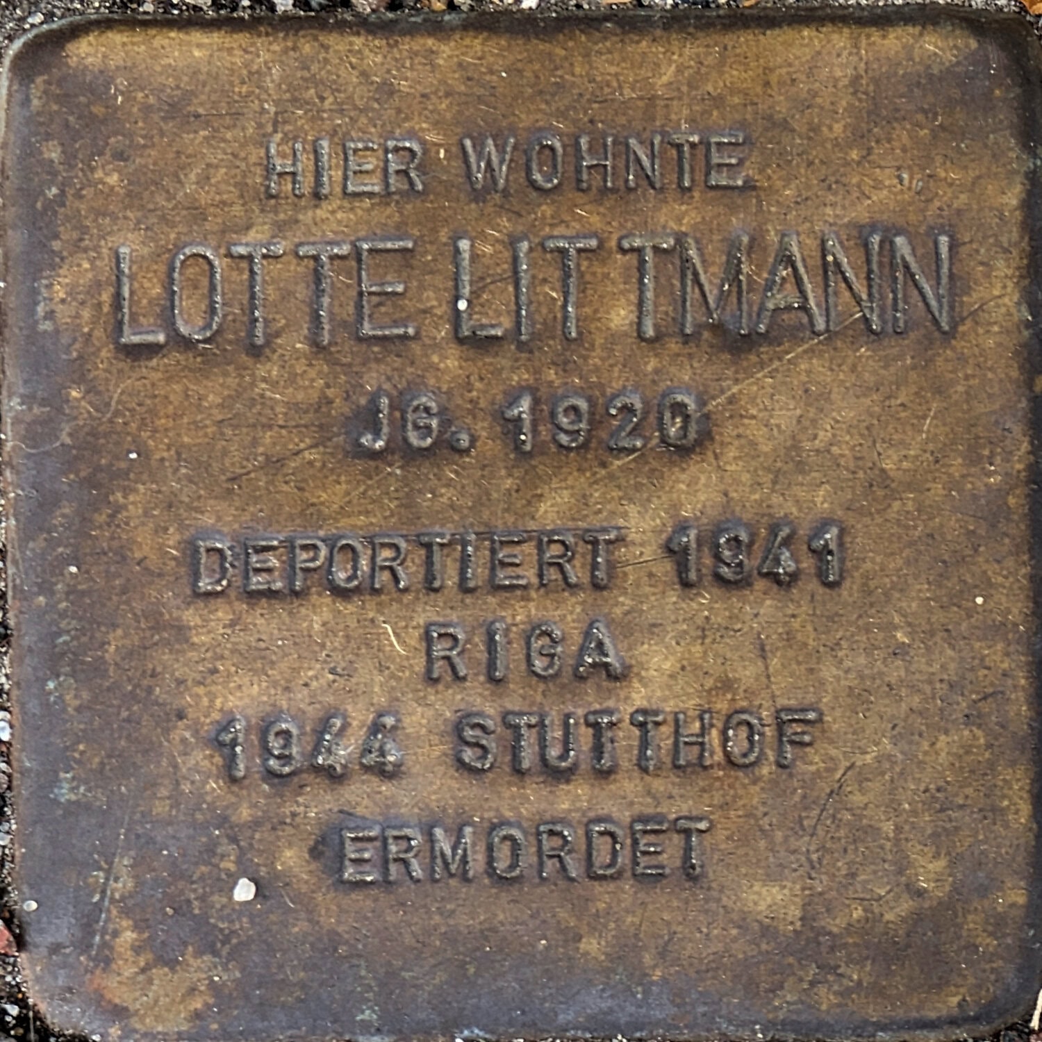 Stolperstein Lotte Littmann