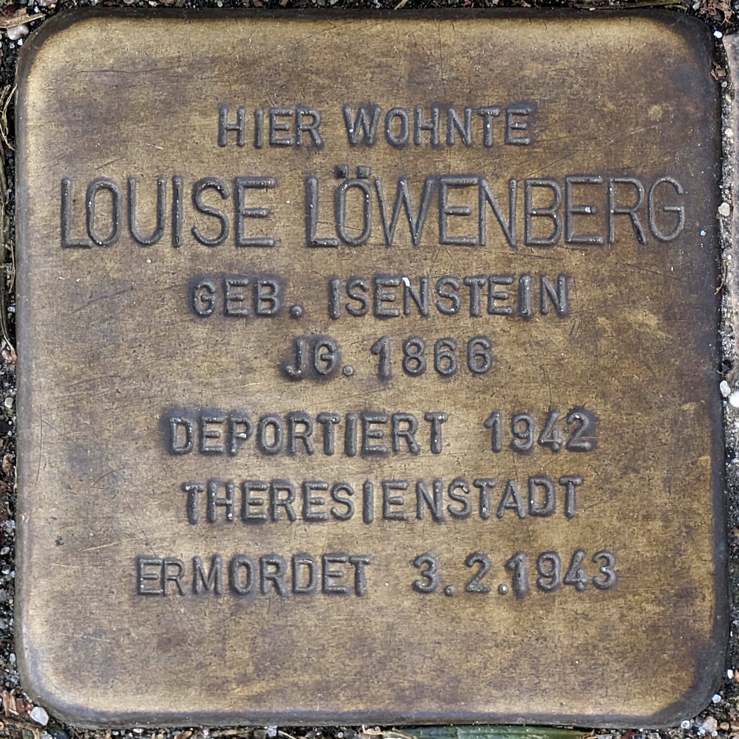 Stolperstein Louise Löwenberg