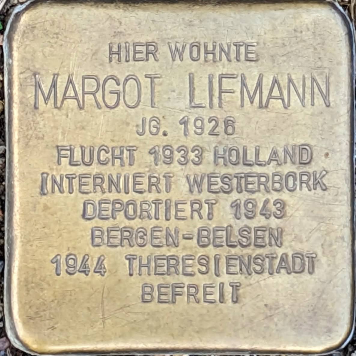 Stolperstein Margot Lifmann