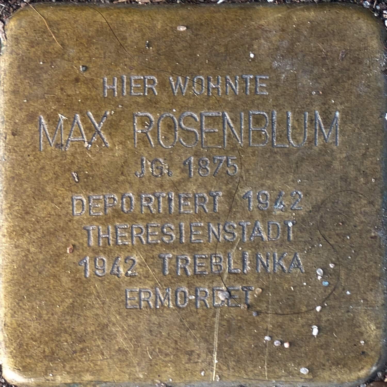 Stolperstein Max Rosenblum