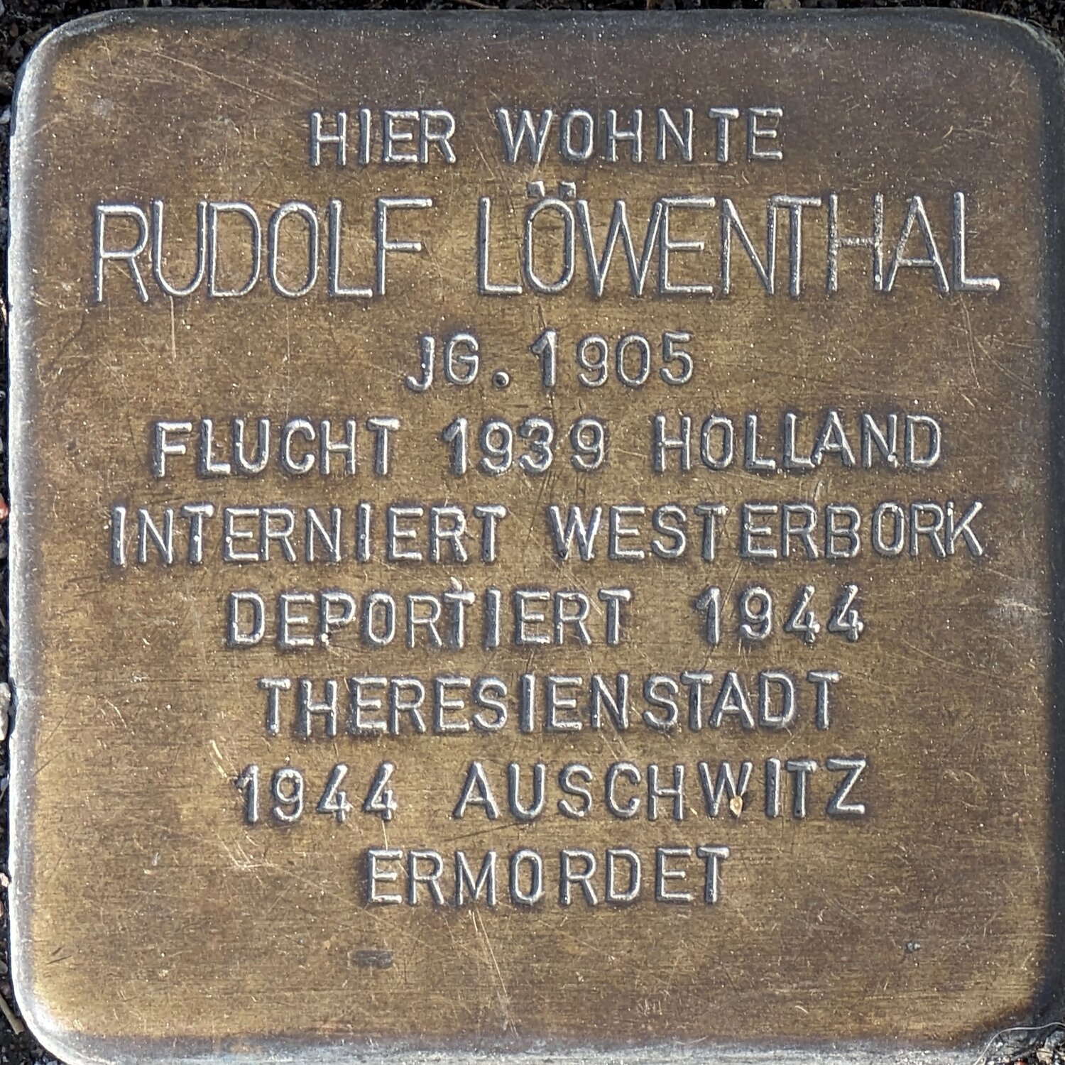 Stolperstein Rudolf Löwenthal