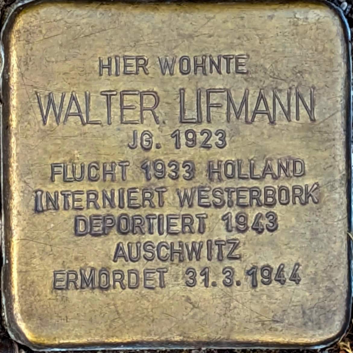 Stolperstein Walter Lifmann