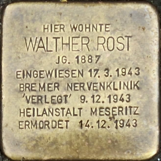 Stolperstein Walther Rost