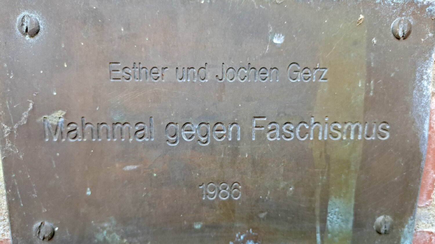 Tafel ueber kuenstlerehepaar